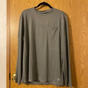 Classic Gray Long Sleeve Tee Soft Fabric